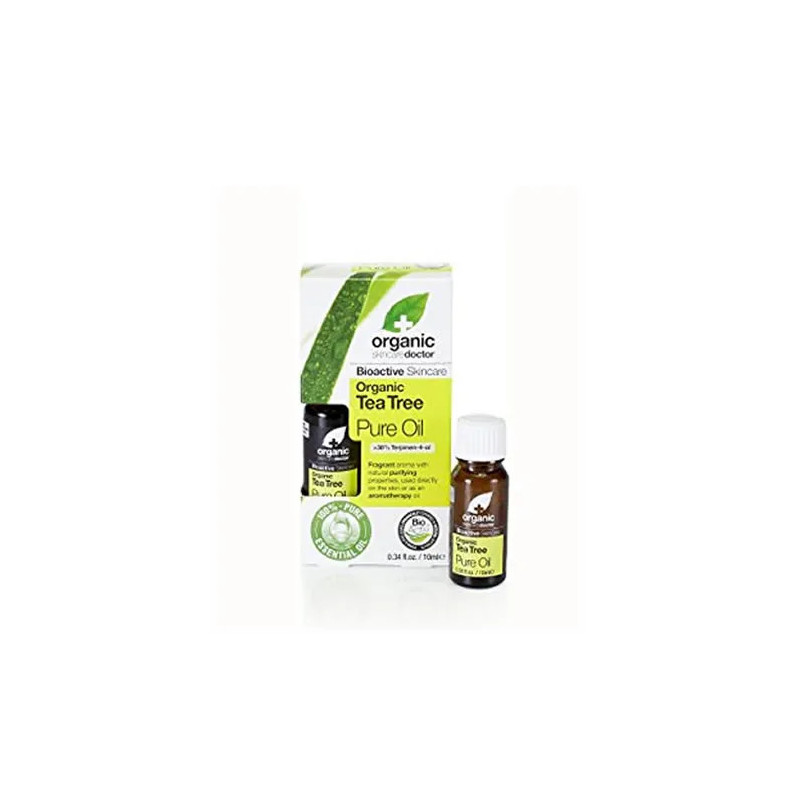 Dr Organic Tea Tree Huile Pure 10ml - Kermatone