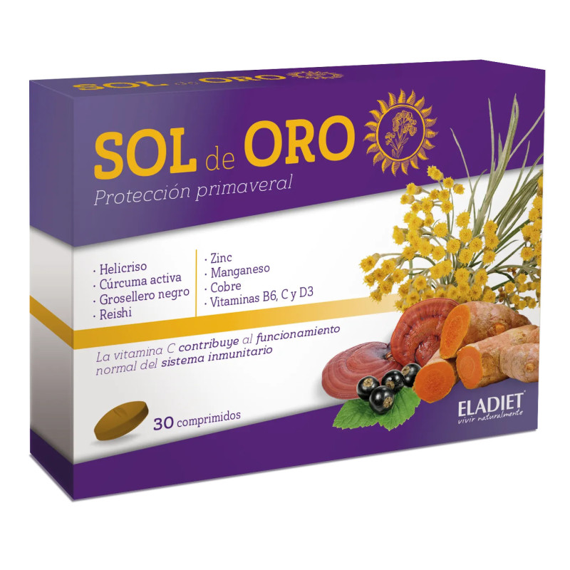 Eladiet Sol De Oro - Complément Bronzage 30 Comprimés | Kermatone