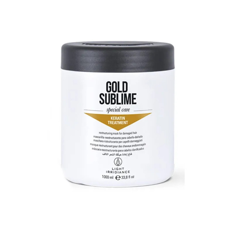 Masque Kératine Gold Sublime 1000ml | Soin Réparateur Kermatone