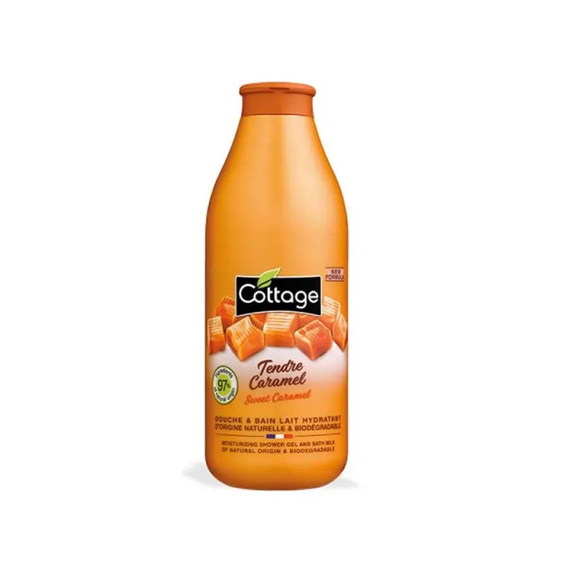 Cottage Tendre Caramel Douche & Bain Lait Hydratant - Kermatone