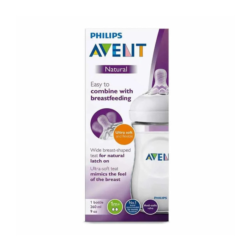 Biberon Avent Natural 260ml - Transition en Douceur | Kermatone