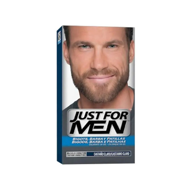 Teinture Just For Men Moustache Et Barbe Châtain Clair - Kermatone