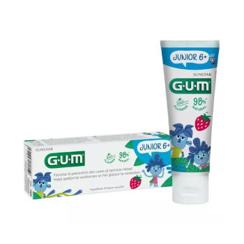 Dentifrice Gum Junior Fraise 50ml - Soin Dentaire Enfant | Kermatone