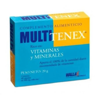 Walas Wallax Farma Multi Tenex 40 Capsules - Éclat de Peau Kermatone