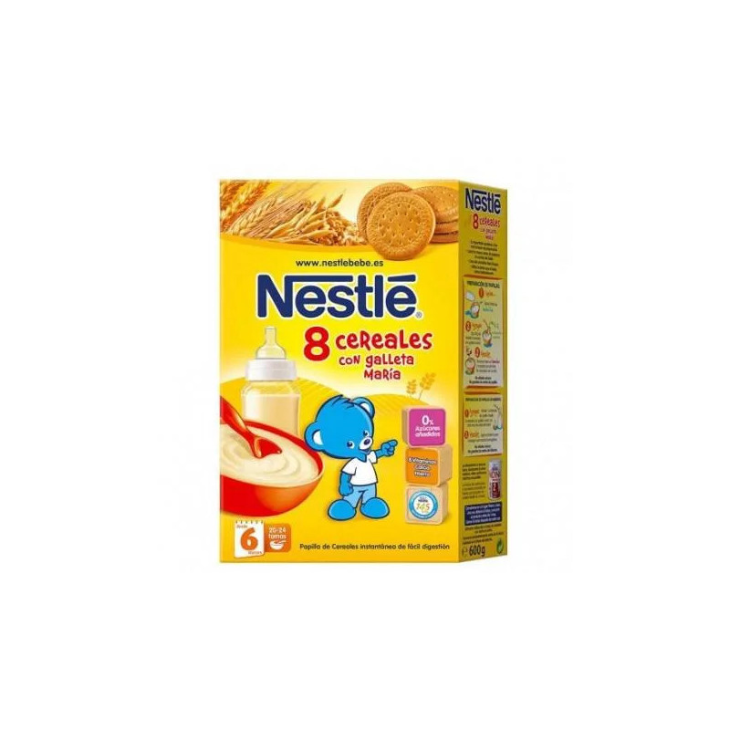 Bouillie Nestlé 8 Céréales + Cookie - Nutriments Essentiels Kermatone