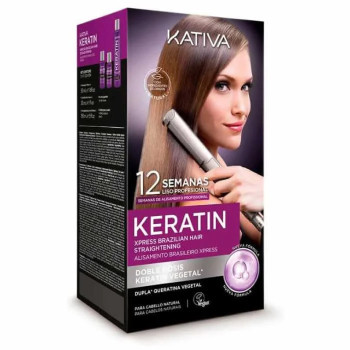 Kativa Keratin Alisado Brasileño Express Kit 150ml – Lissage parfait | Kermatone