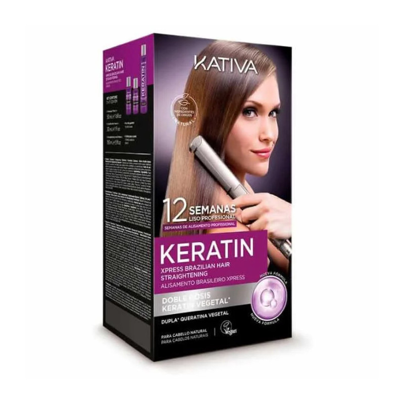 Kativa Keratin Alisado Brasileño Express Kit 150ml – Lissage parfait | Kermatone