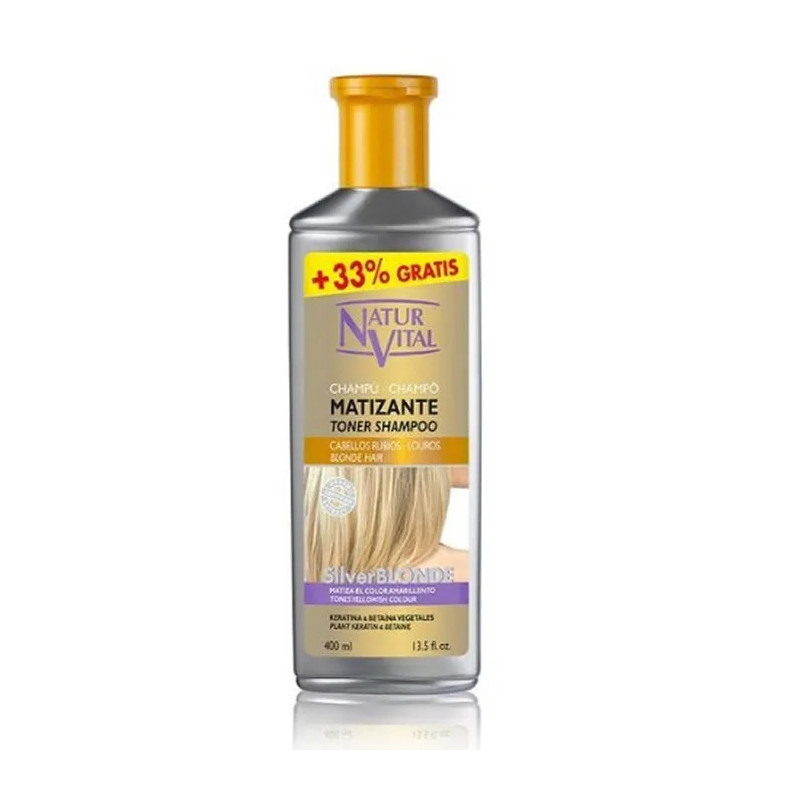 Shampooing Matifiant Blond Argenté Naturvital - Kermatone