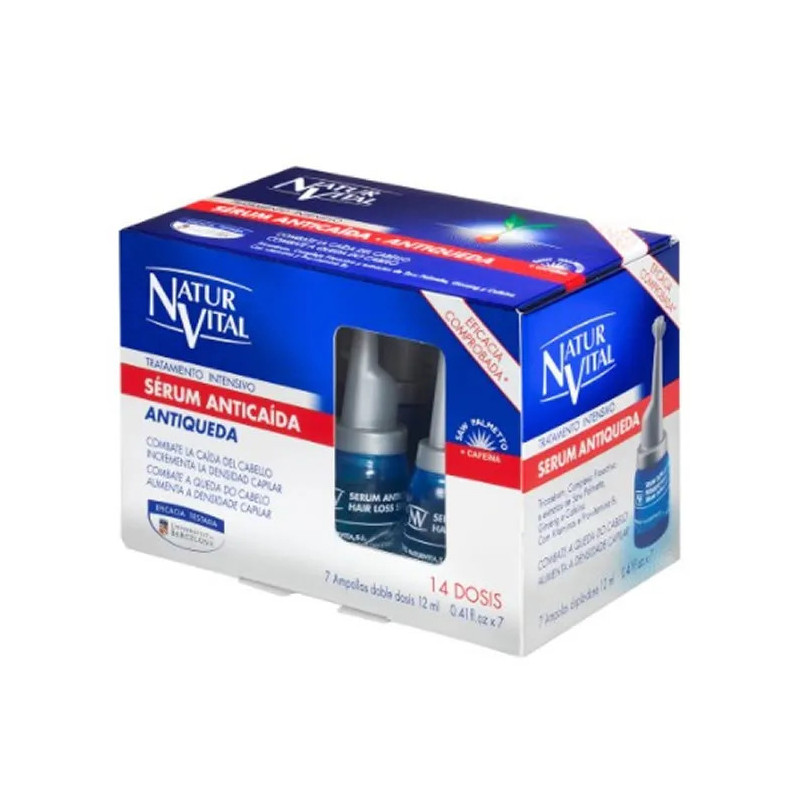 Sérum Anti-Chute Naturvital 7x12ml - Révélez vos Cheveux Kermatone