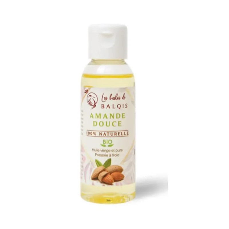 Huile Vierge Amande Douce Bio 50ml – Les Huiles De Balquis | Kermatone