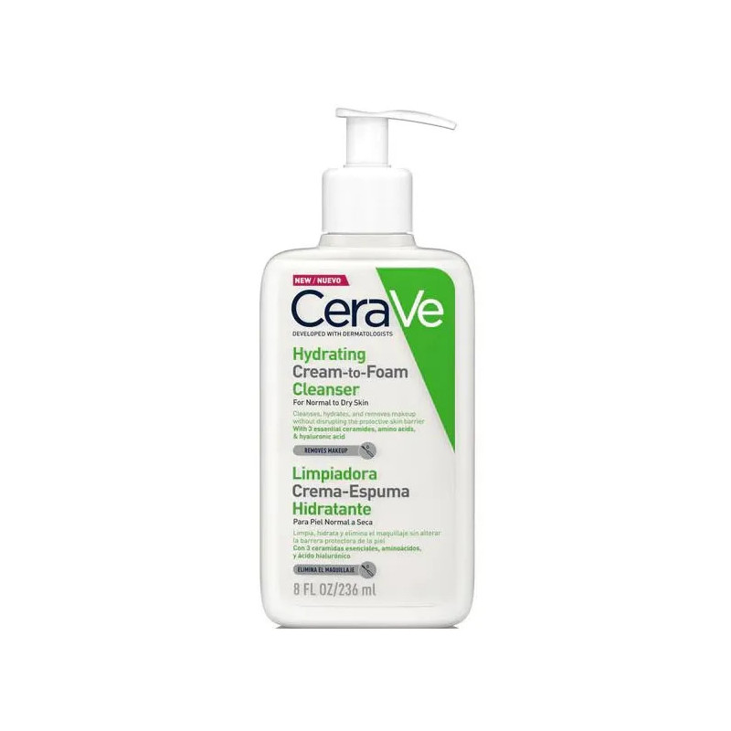 CeraVe Nettoyant Crème Mousse 236ml - Douceur & Hydratation | Kermatone