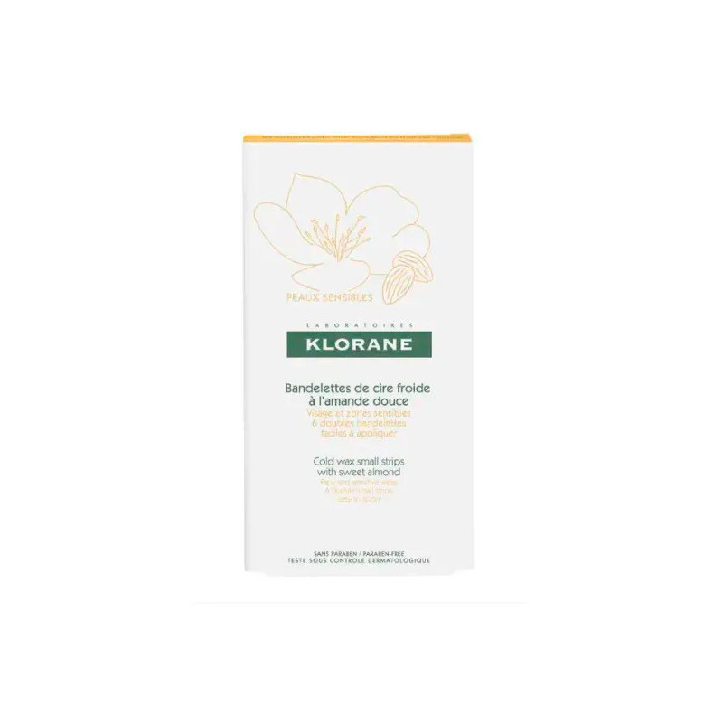 Klorane Bandes Cire Froid Visage - Épilation Efficace Kermatone