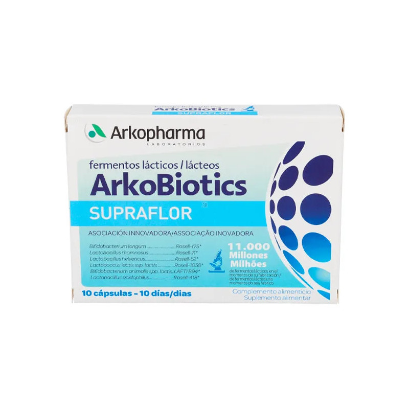 Arkopharma Arkobiotics Supraflor 10 Capsules - Bien-être intestinal | Kermatone