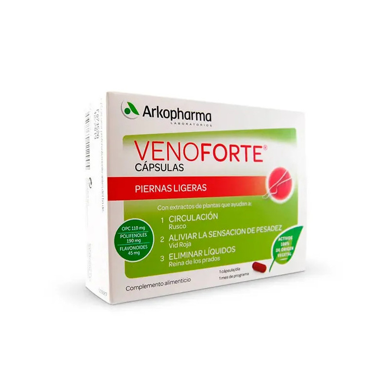 Arkopharma Venoforte : confort veineux en 30 capsules | Kermatone