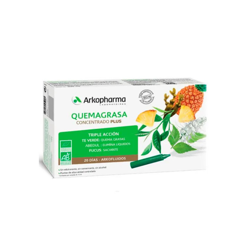Arkopharma Fat Burner 20 Ampoules - Brûleur de Graisse Kermatone