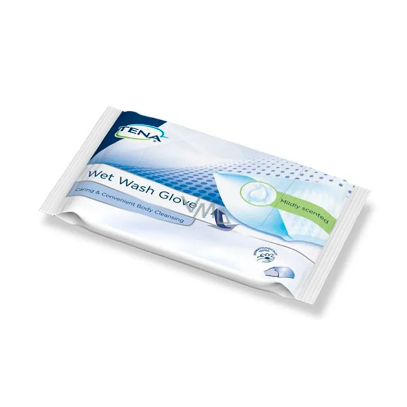 Gants Nettoyants Tena Wet Wash - Hygiène Douce Kermatone