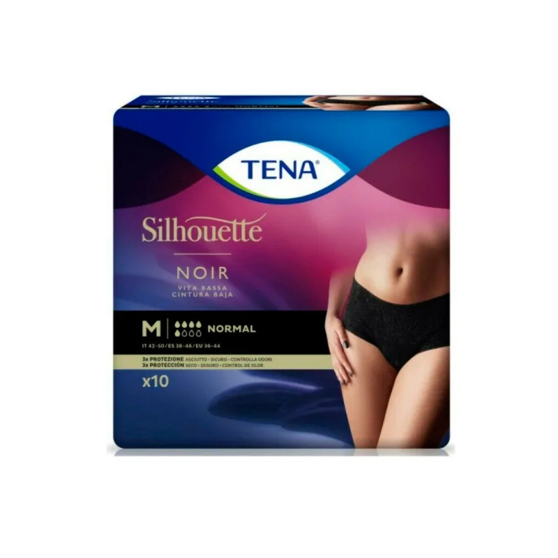 Tena Silhouette Normal Black M - Confort & Discrétion | Kermatone