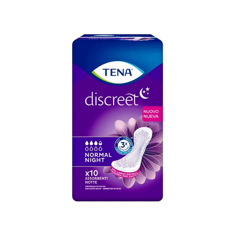 Tena Discreet Nuit Normale 10U - Confort et Protection | Kermatone