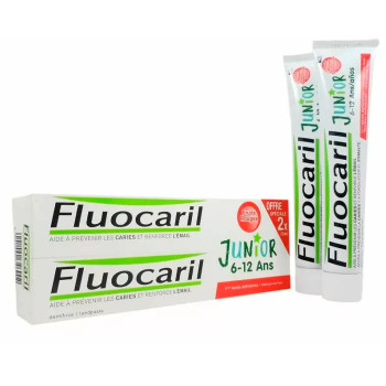 Fluocaril Junior Dentifrice Fruits Rouges 2x75ml | Kermatone
