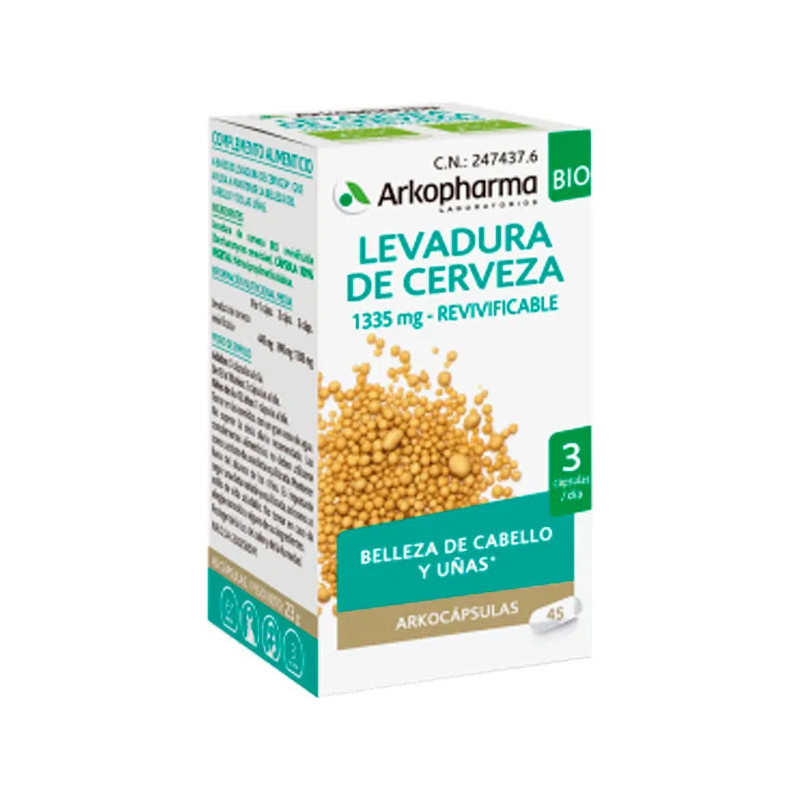 Arkopharma Arkocápsulas Levure 340mg - Beauté et éclat | Kermatone