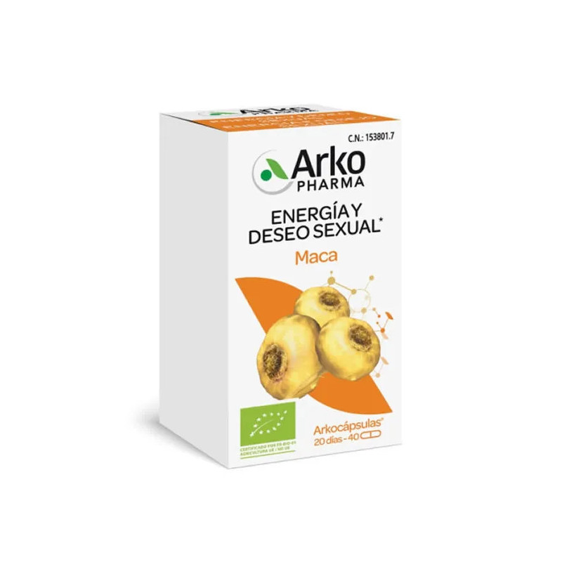 Arkopharma Arkocápsulas Maca 225mg - Vitalité naturelle | Kermatone