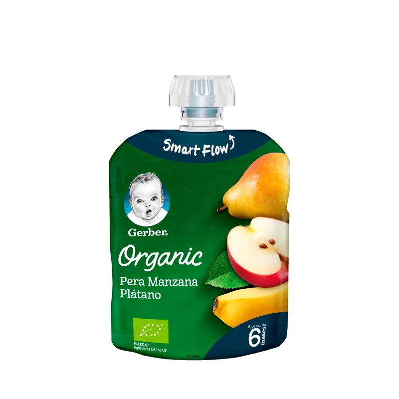 Gerber Organic Poire Pomme et Banane 90g - Kermatone