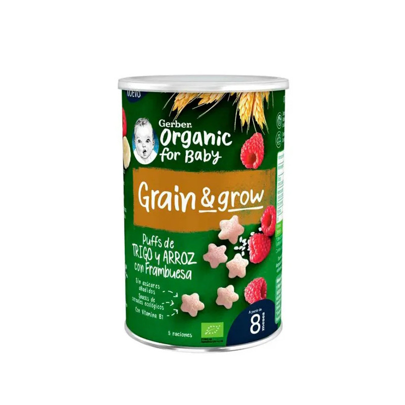 Snack Bio Gerber Céréales & Framboises 35g | Kermatone