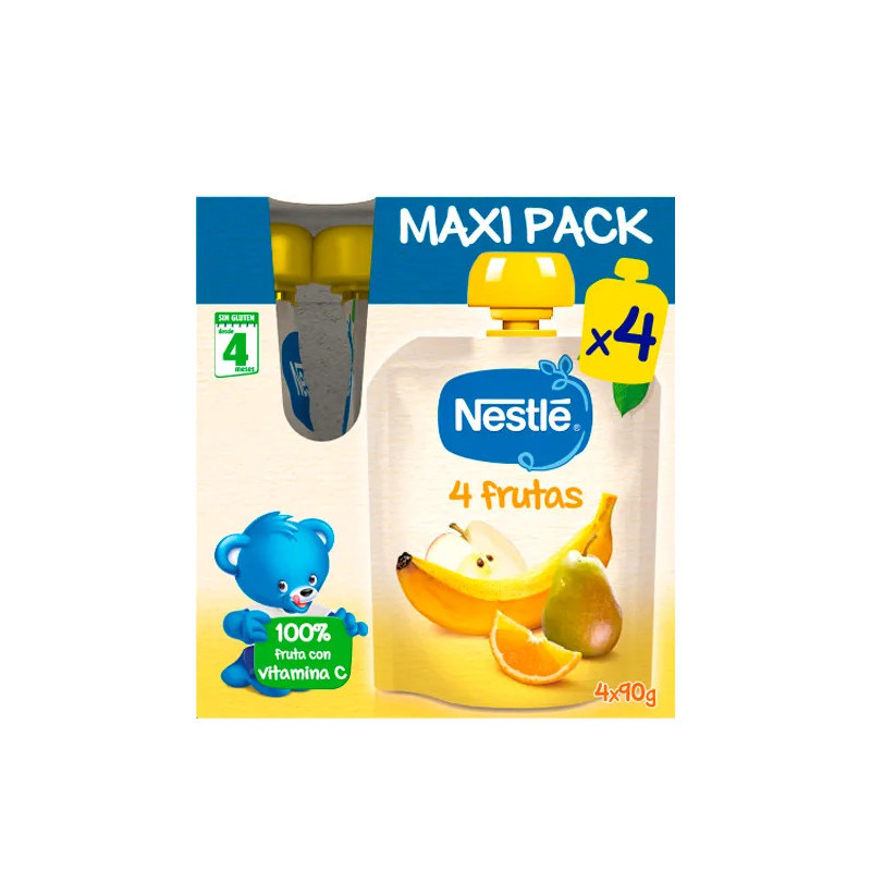 Nestle Sachet de 4 Fruits Maxi Pack - Snack Sain Kermatone