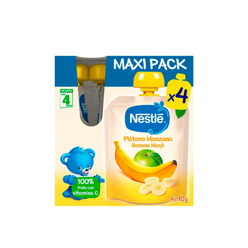 Nestlé Compote Banane-Pomme 4x90g | Kermatone