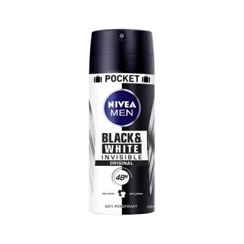 Nivea Men Black & White Invisible 100ml - Protection Anti-Odeurs | Kermatone