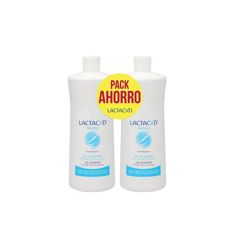 Lactacyd Derma Gel de Bain 2x1000 ml - Confort et Douceur | Kermatone