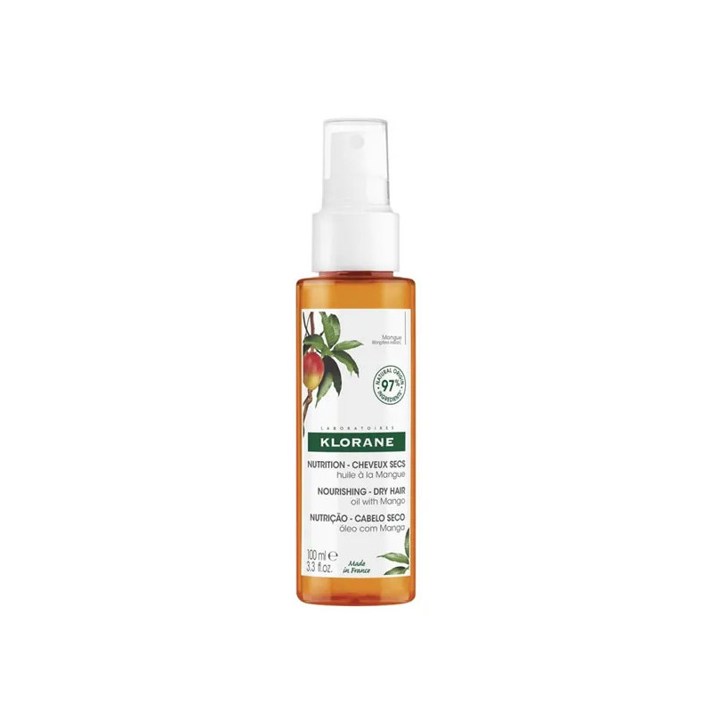 Klorane Huile De Mangue 100ml - Soin Cheveux Secs | Kermatone