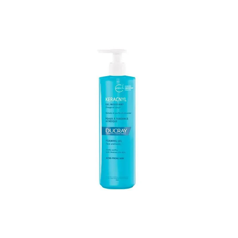 Ducray Keracnyl Gel Moussant 400ml - Nettoyage Peau Parfaite Kermatone