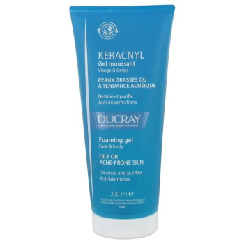 Ducray Keracnyl Gel Nettoyant 200ml pour Peau Parfaite | Kermatone