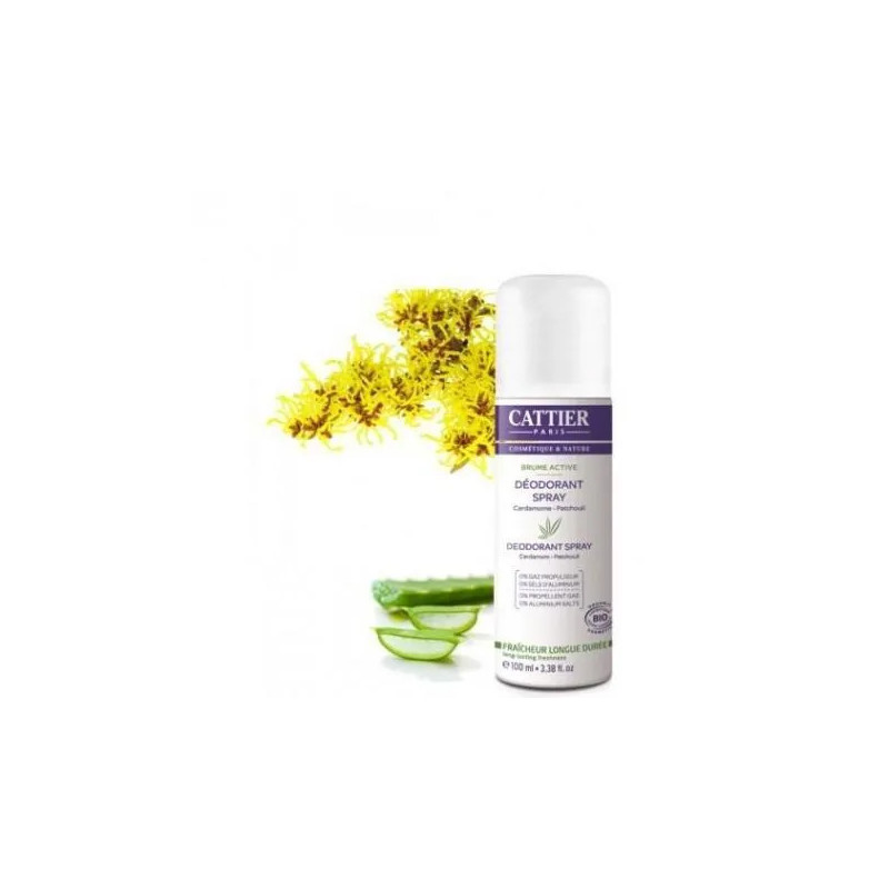 Cattier Paris Déodorant Spray Active - Efficacité Naturelle Kermatone