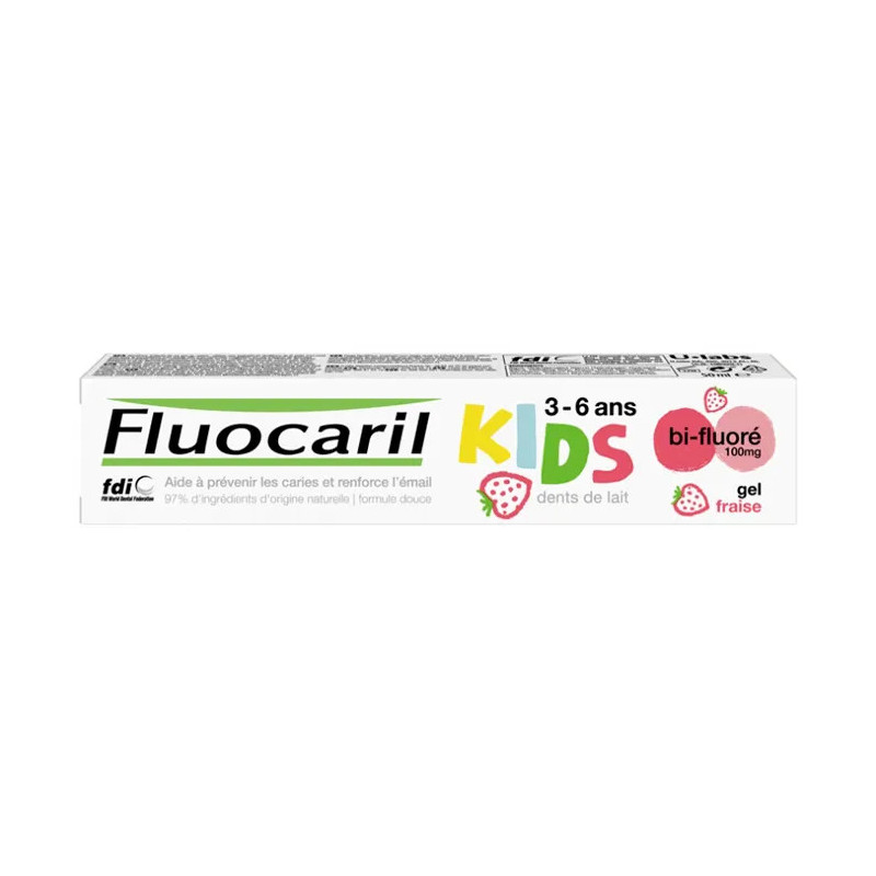 Fluocaril Kids Bi-fluoride Dents de lait Goût Fraise - Kermatone
