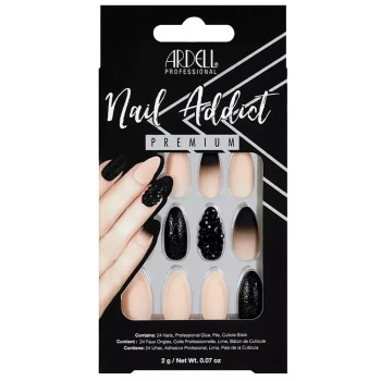 Ardell Nail Addict Faux Ongles Ombre Rose Noir | Kermatone