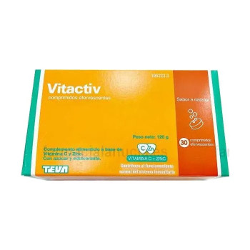 Teva Vitactiv 30 Comprimés Effervescents - Énergie et Éclat Kermatone
