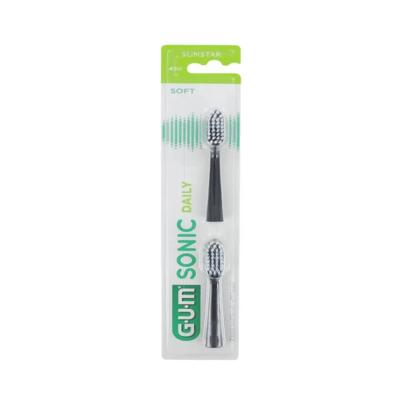 Gum Sonic Recharges Brosse Noire 2U - Kermatone