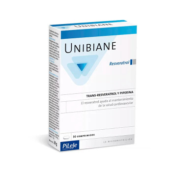 Achetez Pileje Unibiane Resveratrol 30 Capsules - Kermatone