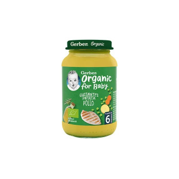 Gerber Organic - Repas Bébé Poulet aux Pois 190g | Kermatone