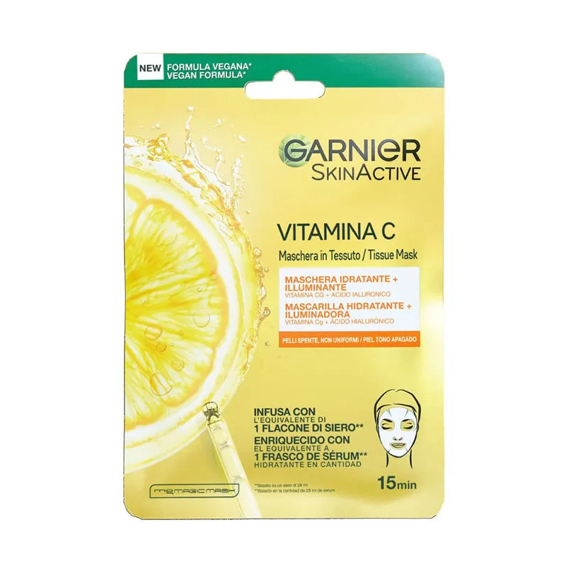 Masque Garnier SkinActive Vitamine C - Éclat & Hydratation | Kermatone