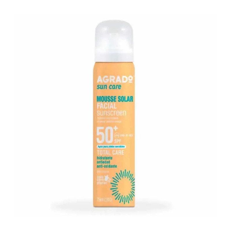 Agrado Mousse Faciale Solaire SPF50 - Protection Optimal Kermatone