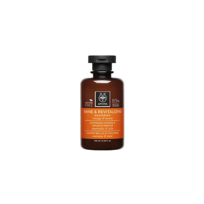 Apivita Shampoing Brillance Orange Miel – Kermatone