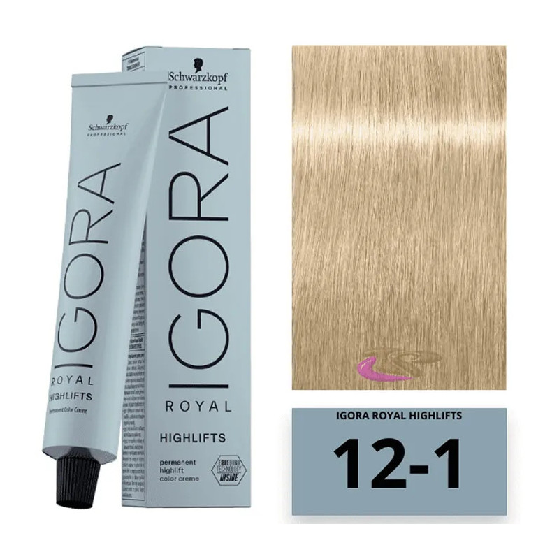 Schwarzkopf Igora Royal Highlifts Ash 12-1 pour des reflets parfaits | Kermatone