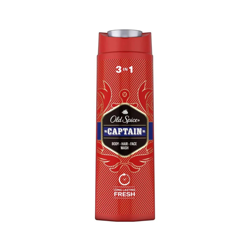 Old Spice Captain Gel Douche 3en1 - Fraîcheur & Praticité | Kermatone
