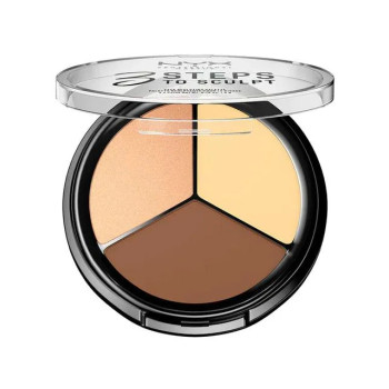 Nyx 3 Steps to Sculpt Palette Light - Sculptez votre visage | Kermatone