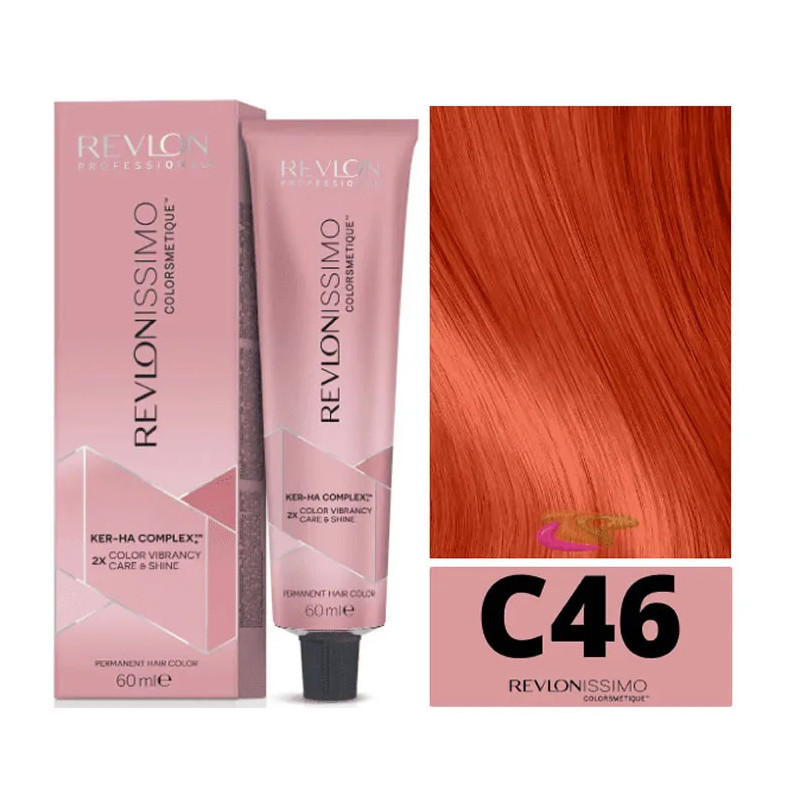 Revlonissimo Cromatics C46 Tangerine Red - Coloration Éclatante | Kermatone