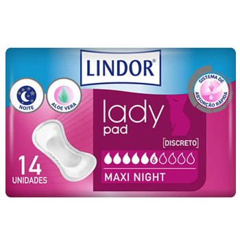 Lindor Lady Pad Maxi Night - Serviettes Hygiéniques Nocturnes Kermatone
