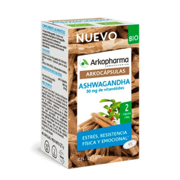 Arkocapsulas Ashwagandha Bio 45 Capsules - Bien-être naturel Kermatone